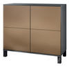 KOMMODE Rova Bronze Optik - Bronzefarben, Holzwerkstoff (92.5/84.5/35cm) - Vladon