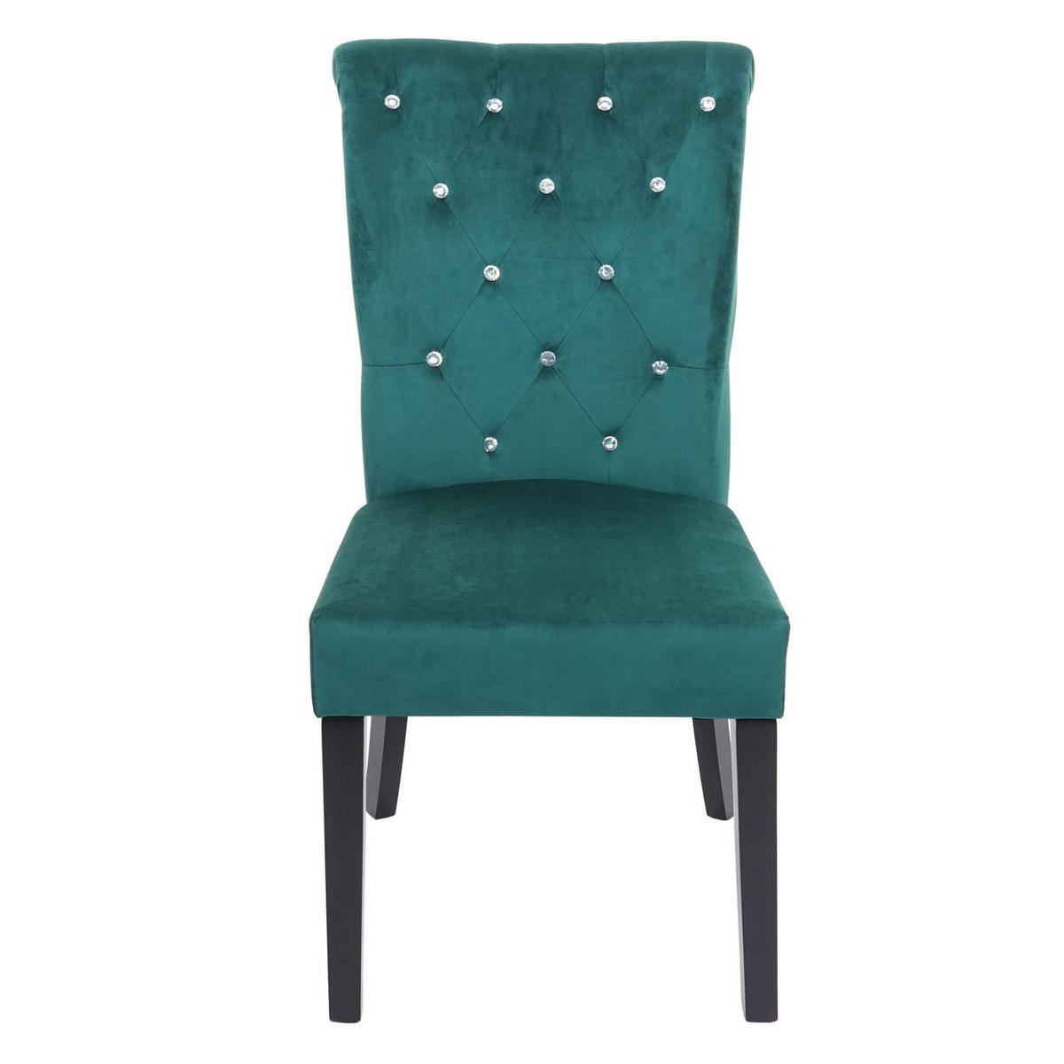 ESSZIMMERSTUHL Dunkelgrün, Schwarz 2er-Set - Dunkelgrün/Schwarz, Textil (51/100/64cm) - MCW