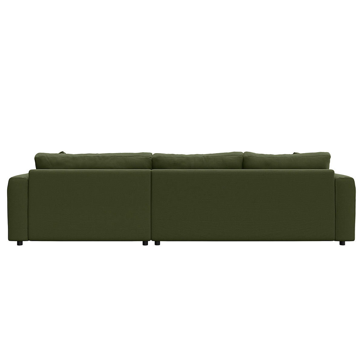 ECKSOFA mit Longchair - Schwarz/Grün, Kunststoff/Textil (286/183cm) - home24