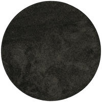 HOCHFLOR VELOURS TEPPICH MONA RUND - Schwarz, Textil (100/100cm) - Snapstyle