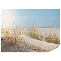 FOTOTAPETA Pre Spálňu Duny Piesočná Pláž Tráva Výhľad Na More 300 x 210 cm - modrá/žltá, papier (300/210cm) - Muralo