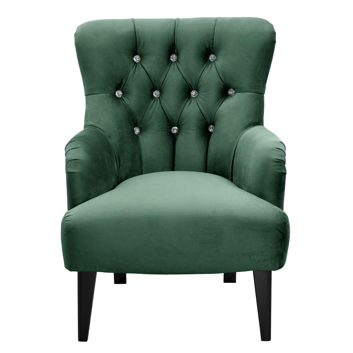 SESSEL Kayley Samtvelours grün - Grün, Kunststoff (71/97/82cm) - 58aufmkessel