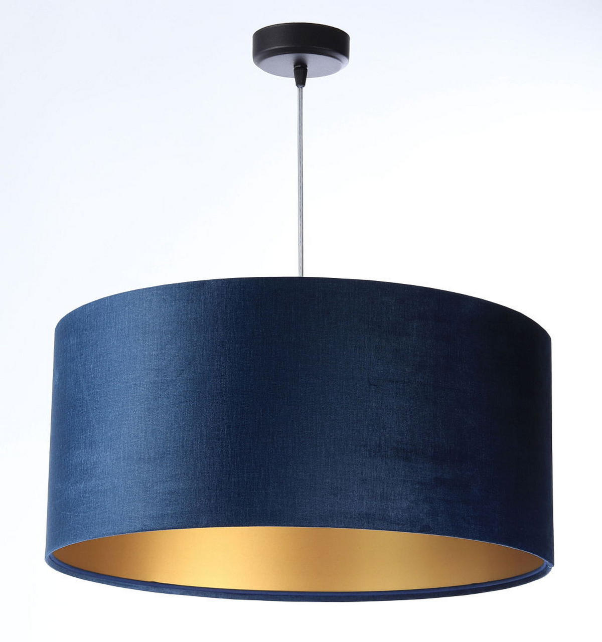 HÄNGELEUCHTE Blau 50/25 cm - Blau/Goldfarben, Kunststoff (50/0.8/25cm) - ONZENO