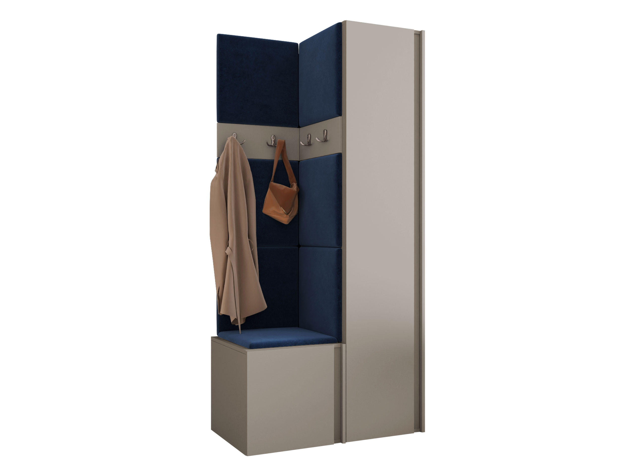 Mirjan24 Garderoben-Set Kaschmir, Blau 82x186x46 cm