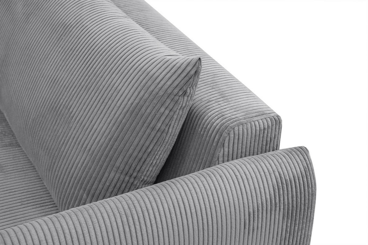 ECKSOFA TAUER 5-Sitzer, hellgrau - Hellgrau/Schwarz, Holzwerkstoff/Kunststoff (292/174cm) - Courtois Laville
