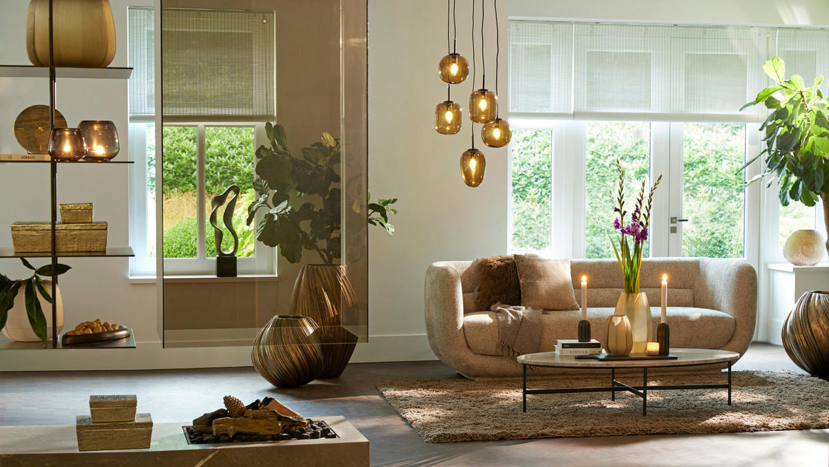 BANK Kialy Braun 237/96/75 cm - Braun, Holz (96/75/237cm) - Light & Living