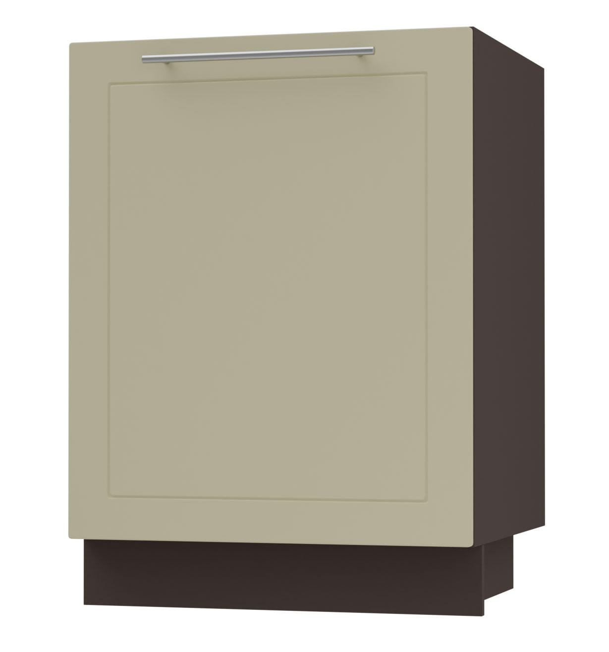 KÜCHENUNTERSCHRANK Kvantum D1D/60 Vanille Matt / Lava Matt 60 / 50 / 82cm - Dunkelgrau/Creme, Holz/Holzwerkstoff (60/82/50cm) - Feldmann-Wohnen