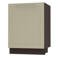 KÜCHENUNTERSCHRANK Kvantum D1D/60 Vanille Matt / Lava Matt 60 / 50 / 82cm - Dunkelgrau/Creme, Holz/Holzwerkstoff (60/82/50cm) - Feldmann-Wohnen