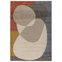 TEPPICH Beige Geometrisch In-Outdoor Pflanzlich Kurzflor Rechteckig 200 x 300 cm - Multicolor, Textil (200/300cm) - Mazovia