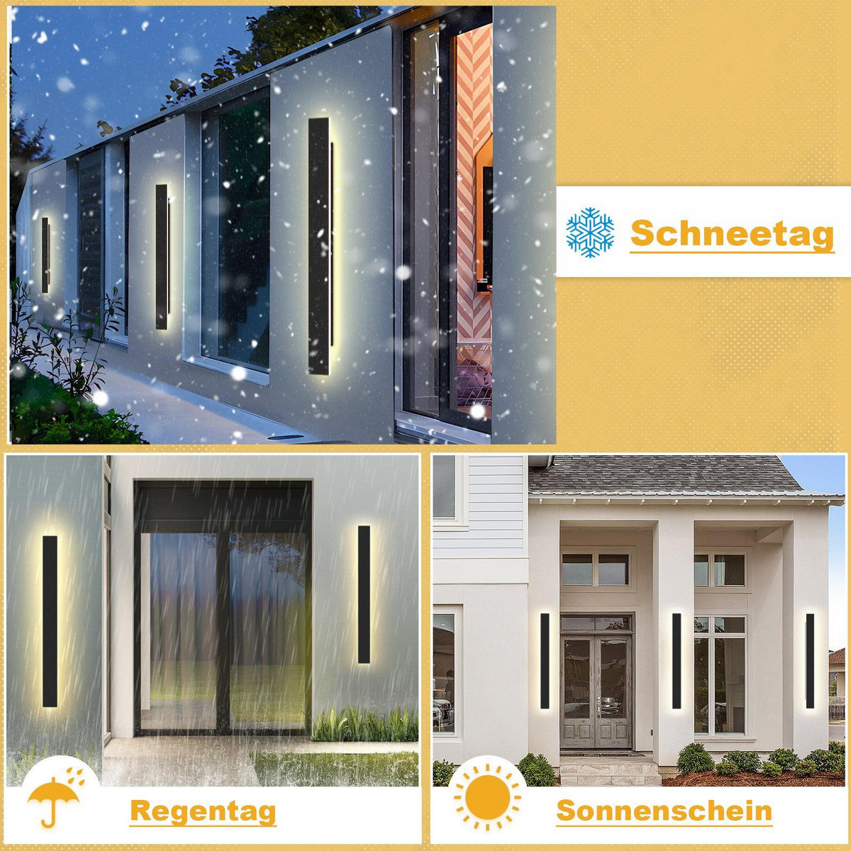 LED WANDLEUCHTE Christine - Schwarz, Metall (100/8/4cm) - Nettlife