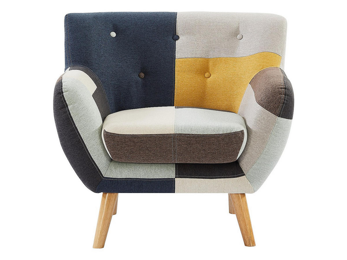 COUCHGARNITUR mit Sessel - 4 Personen - stoff - mehrfarbig Serti - Multicolor, Holz/Textil (188/81/80.5cm) - Vente-Unique