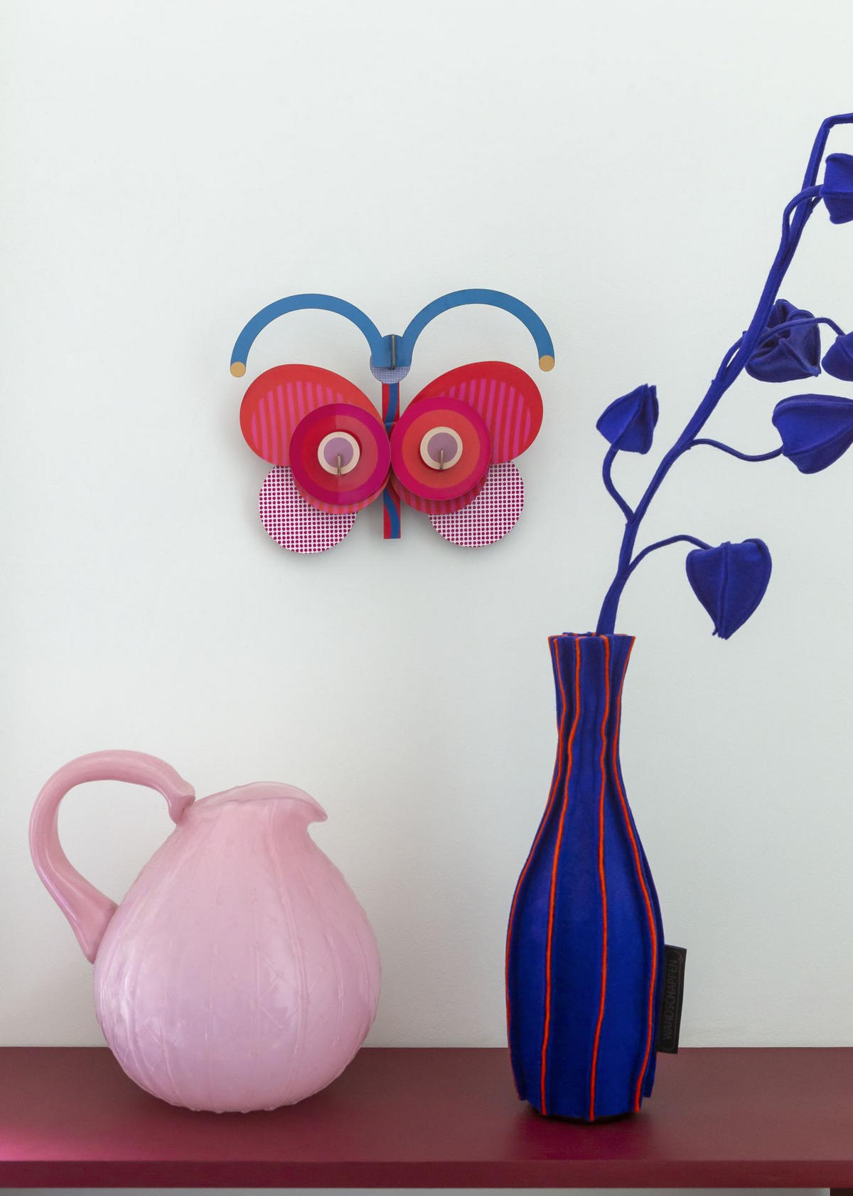 WANDSKULPTUR Bunt 7/21 cm - Multicolor, Wellpappe (7/21/26cm) - Studio Roof