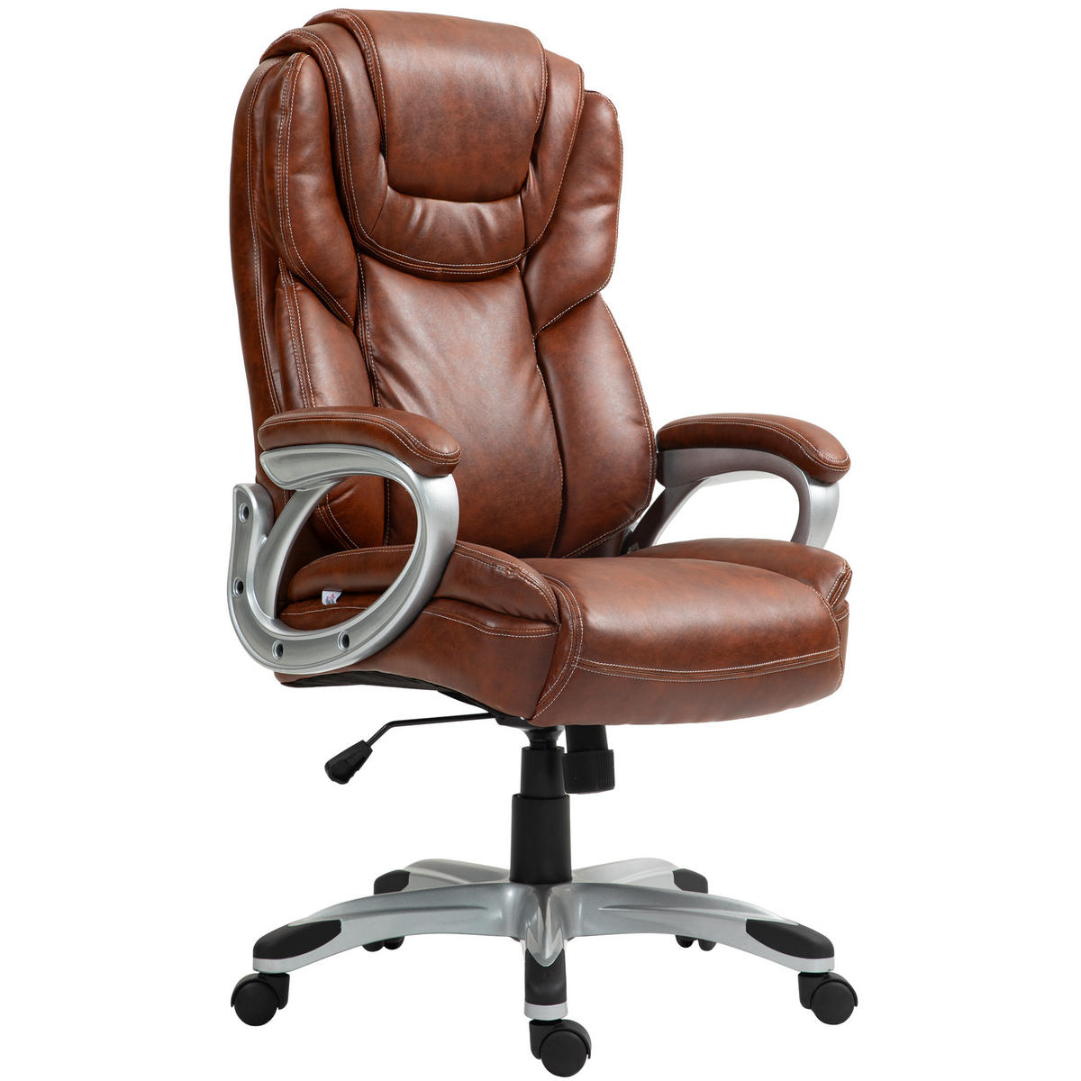 CHEFSESSEL DE-11707 mit Wippfunktion & 360° drehbar Braun - Braun, Metall (75.5/124.5/66cm) - ComfortXL