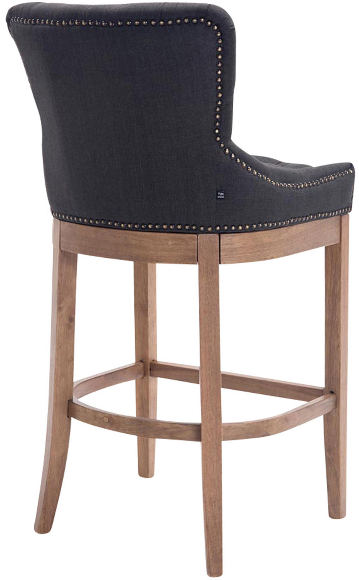 BARHOCKER Stoff Dunkelgrau - Dunkelgrau/Naturfarben, Holz/Textil (55/109/57cm) - CLP