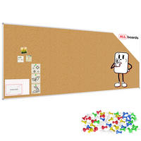 PINNWAND mit Alurahmen 300x120cm - Braun, Metall (300/120/1.6cm) - ALLboards