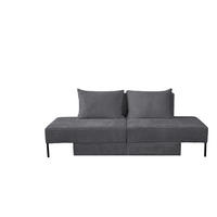 SOFA Mit Schlaffunktion MOOKA 4in1-Multifunktions-System Stoff Velo Dunkelgrau - Dunkelgrau, Holz/Textil (240/87/103cm) - Kaiser Möbel
