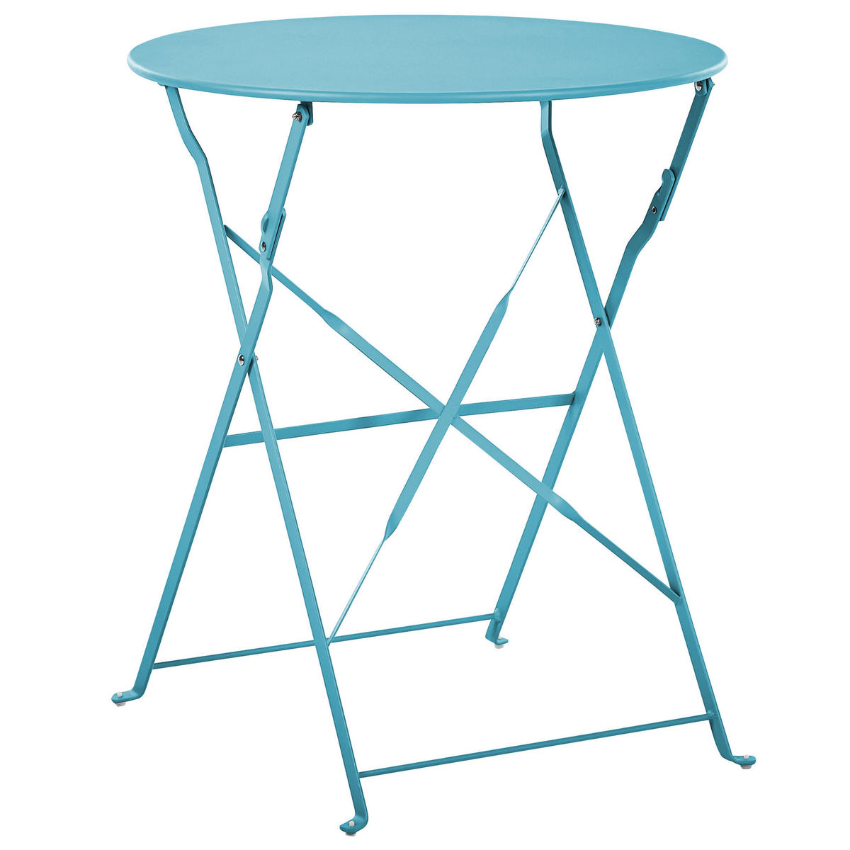 BALKONSET 2-Sitzer seeblau zusammenklappbar Fiori - Hellblau, Metall - Beliani