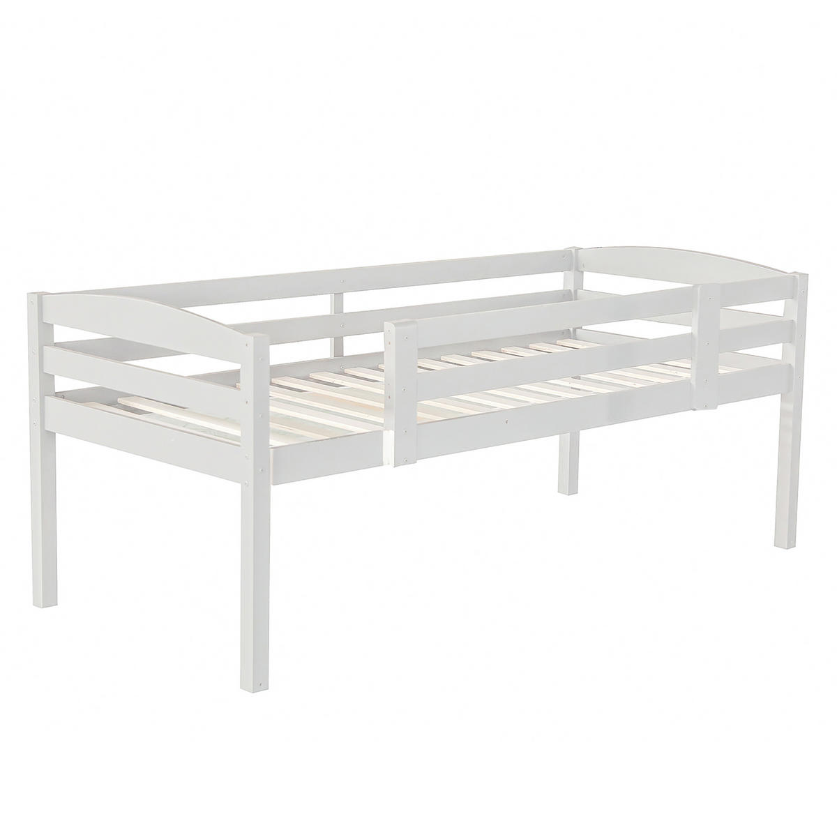 ETAGENBETT Dreifach-Etagenbett Kinder 90x200 cm Weiß - Weiß, Holz (90/200cm) - ComfortXL