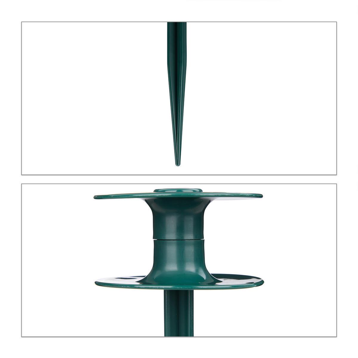 6xSCHLAUCHFÜHRUNG - Dunkelgrün, Kunststoff (9/24/9cm) - Relaxdays