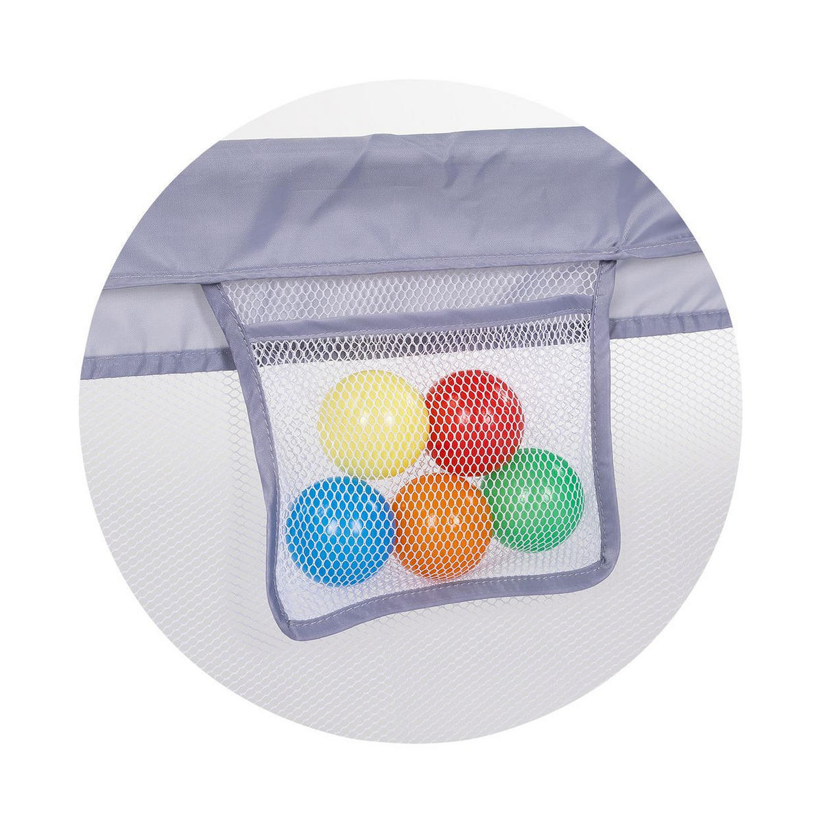 LAUFSTALL Amico grau 180 x 200 cm, 2 Ringe, Aufbewahrungstasche, Tür, Spielmatte, ab 1 Jahr - Grau, Metall (180/62/200cm) - Chipolino