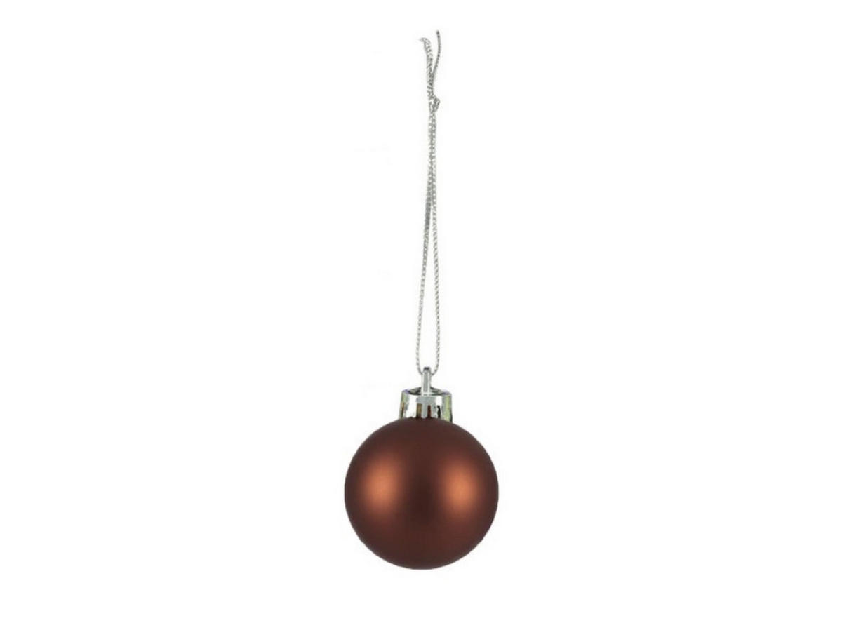 100XWEIHNACHTSKUGELN - Braun, Kunststoff (6/7/6cm) - Relaxdays