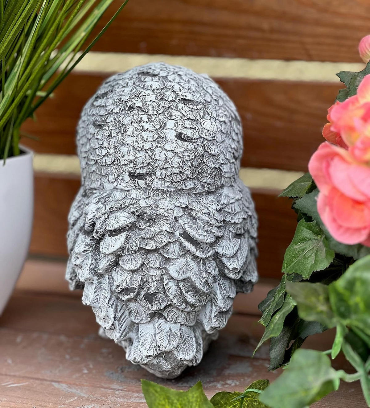 STEINFIGUR Eule Lilibet frostfest Steinguss - Grau, Stein (12/12/17cm) - stoneandstyle