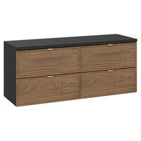 WASCHBECKENSCHRANK Tarsia-56 - Braun, Holzwerkstoff (120/53/46cm) - Lomado
