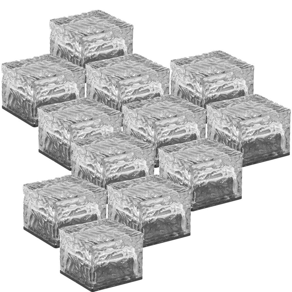 LED AUSSENLEUCHTE Eiswürfel Klar - Klar, Glas (7/7/5.3cm)