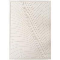 TEPPICH Outdoor, Fußbodenheizung-geeignet, mit Blattmotiv, aus Polypropylen, ENGADIN in Creme, 120 x 170 cm - Beige, Textil (120/170cm) - KADIMA DESIGN