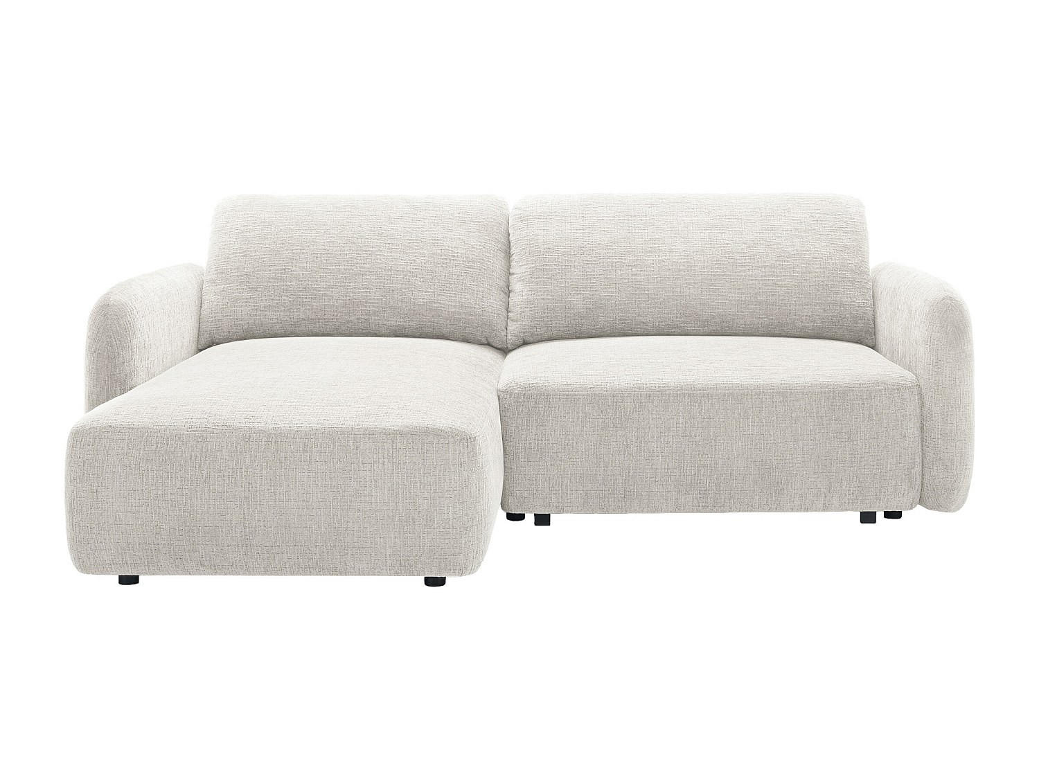 SCHLAFSOFA - 4 Personen - stoff - gebrochenes weiß Plufati - Weiß, Textil (230/83/165cm) - Vente-Unique