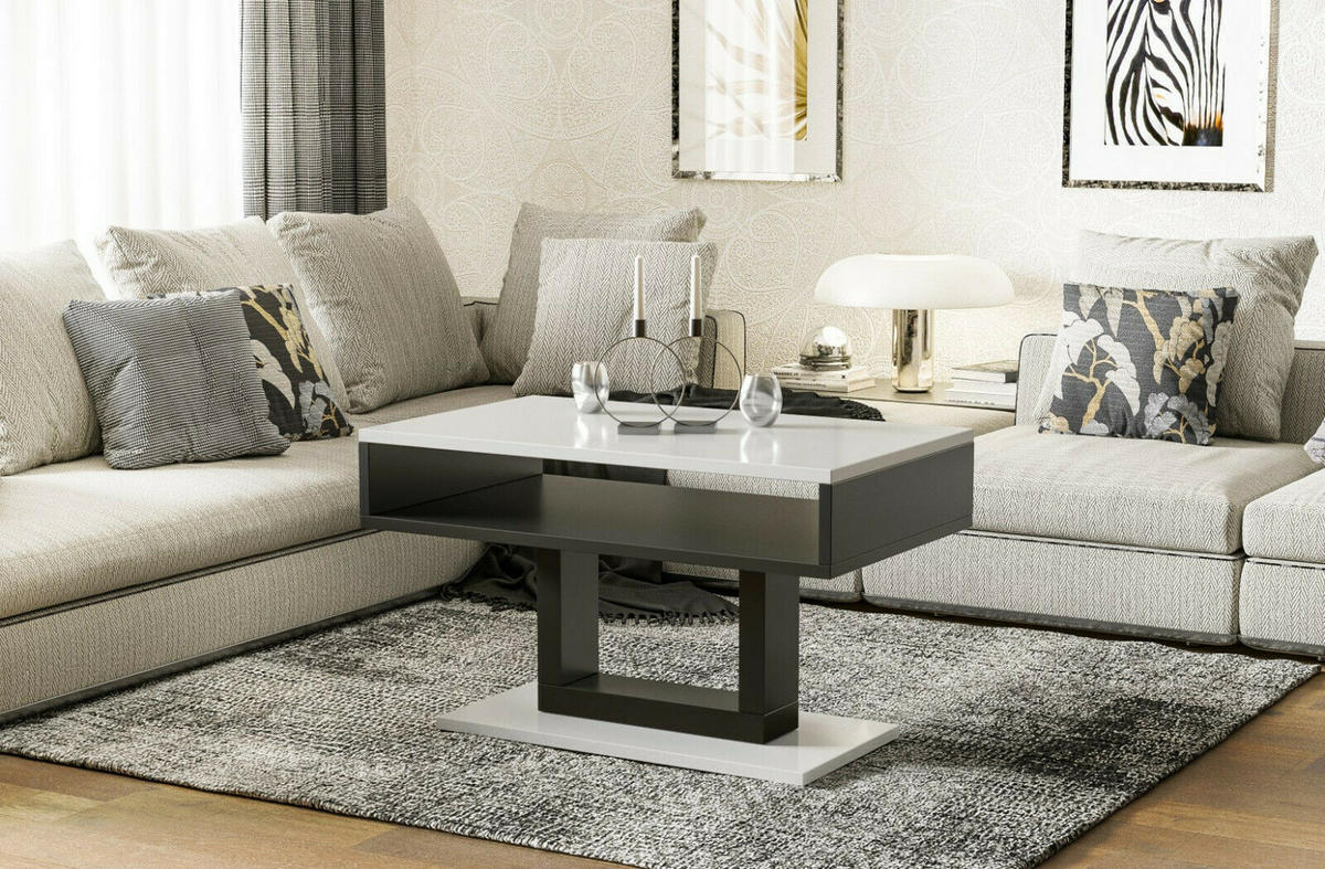COUCHTISCH Tilo - Weiß Hochglanz, Holzwerkstoff (100/60/58cm) - Endo-Moebel