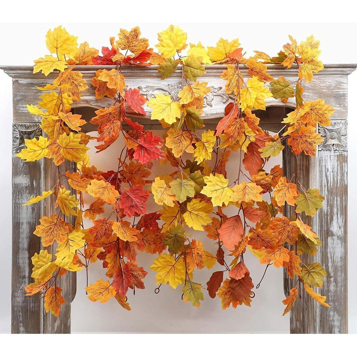 HERBSTGIRLANDE 2-teiliges Set 1.8 m Ahornblätter - Multicolor, Kunststoff (5cm)