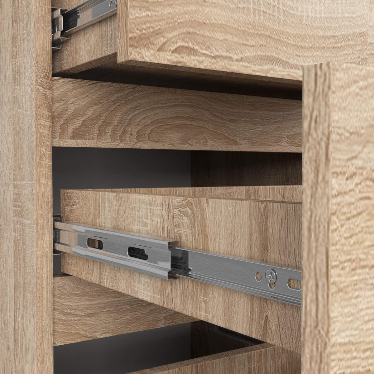 KOMMODE Eiche Sonoma 74/40/35 - Sonoma Eiche, Holzwerkstoff (40/74/35cm) - RAUMHIRSCH FURNITURE