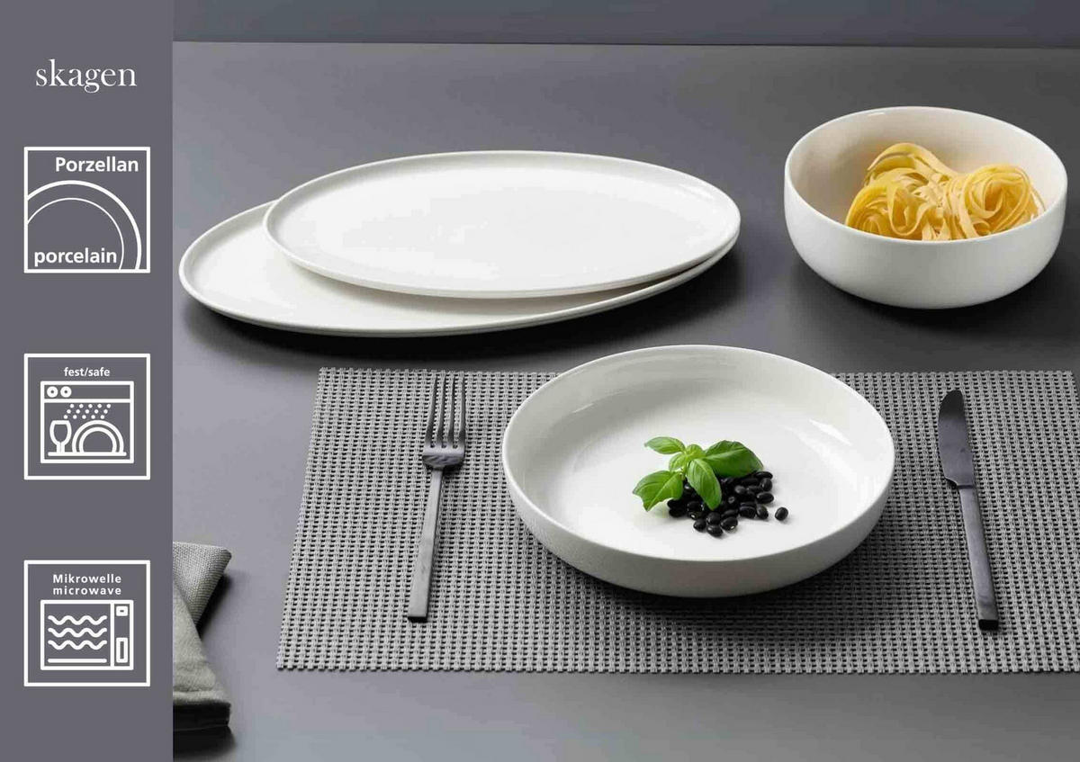 SERVIERPLATTEN Skagen weiß 30 x 17,5 cm 2er Set - Weiß, Keramik (17.5/2/30cm) - Ritzenhoff Breker