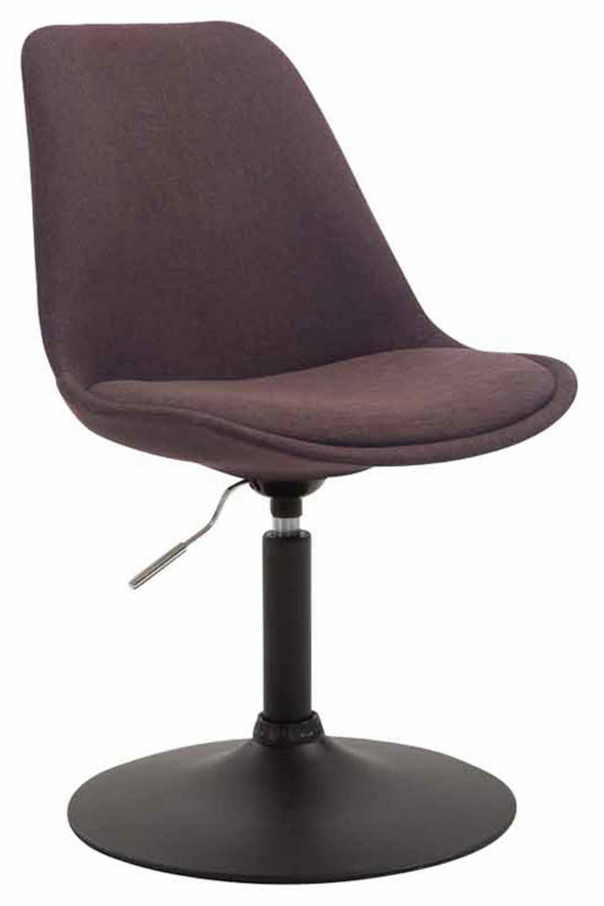 STUHL 4er Set Stoff braun - Schwarz/Braun, Textil/Metall (48/76/57cm) - CLP