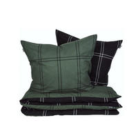 BETTWÄSCHESET Ellis - Feinbiber -2-teilig - 155 x 220 cm - Dunkelgrün - Dunkelgrün, Textil (155/220cm) - SCHIESSER