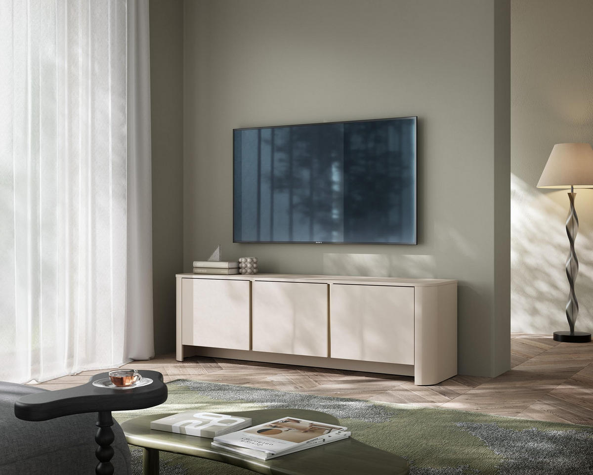 TV-SCHRANK Rari 168x52x39 cm - Lowboard mit Stauraum - Tv Ständer aus Laminierter Spanplatte - Kaschmir Farbe - Kaschmir, Holzwerkstoff (137/42.5/33cm) - Chilly