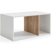 COUCHTISCH Roza Weiß + Sonoma Eiche - Weiß, Holz (51/90/43cm) - Jana