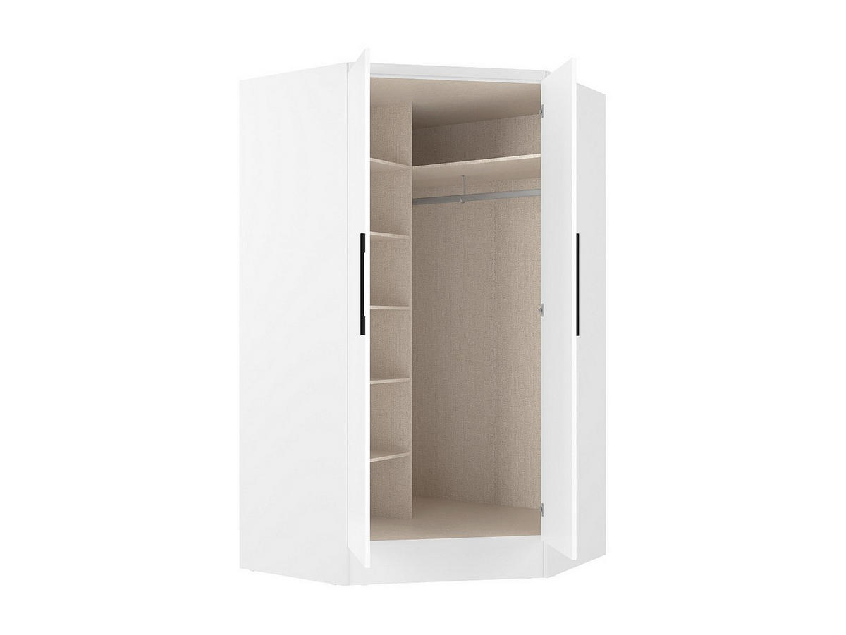 KLEIDERSCHRANK - 101.5 cm x 101.5 cm - Holz, Platte - Weiß AURALI - Weiß, Holz (101.5/182/101.5cm) - Vente-Unique