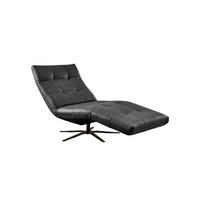 RELAXLIEGE LETICIA Schwarz Leder - Schwarz, Leder/Metall (82/115/156cm) - KAWOLA