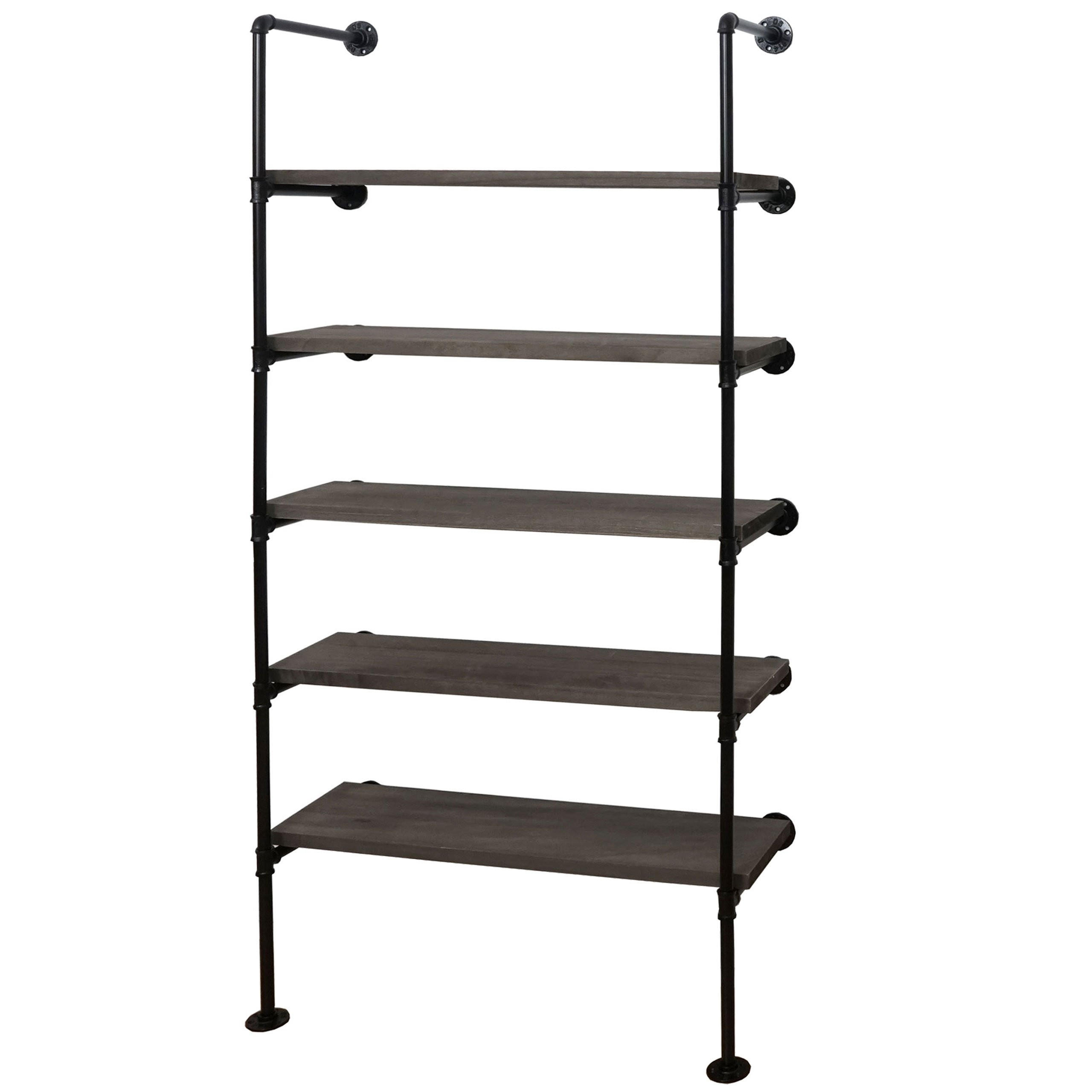 STANDREGAL Grau, Braun - Braun/Grau, Holz (80/165/28cm) - MCW