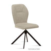 ESSZIMMERSTUHL drehbar (8er-Set) Denyse 51x92x60 Schwarz/Natur - Schwarz/Naturfarben, Kunststoff (60/92/51cm) - 58aufmkessel