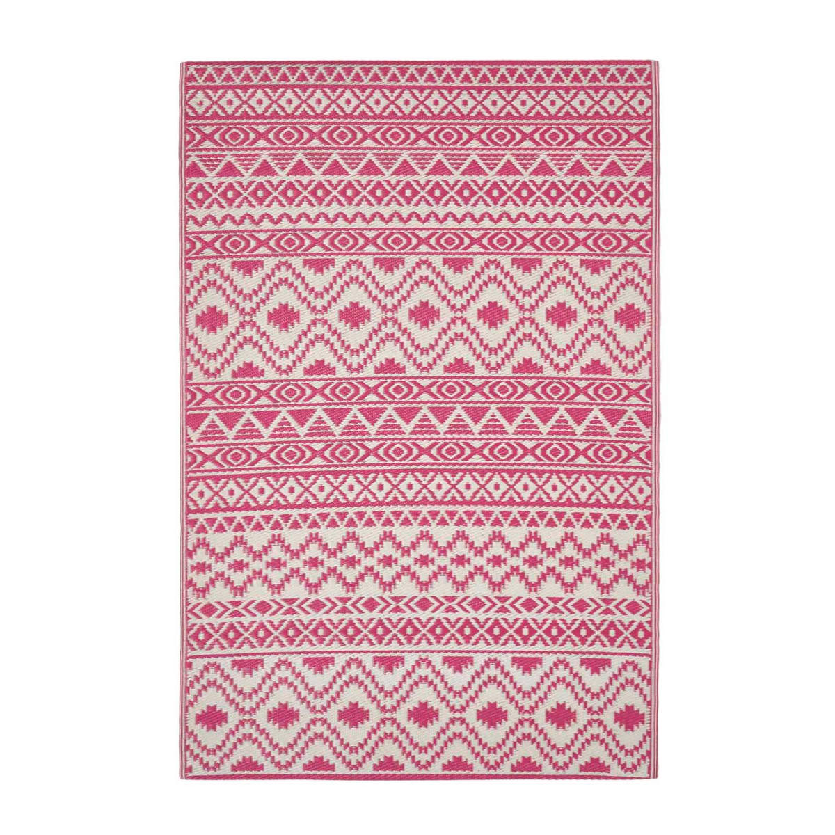 OUTDOORTEPPICH Tia mit Ethno-Muster 180/270 cm - Pink, Kunststoff (180/270cm) - Homescapes