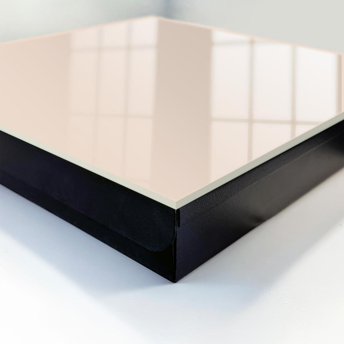 SCHLÜSSELBOX Schwarz 30x30 cm- Türöffnung nach rechts - Warmes Beige - Beige, Metall (30/30/5cm) - TULUP