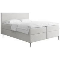 BOXBETT Alba Rise mit Bettkasten, Grau Chenille 180x200 cm – inkl. H4 Taschenfederkern Matratze & Foam Topper - Schwarz/Grau, Holz/Textil (180/200cm) - WFL GROUP