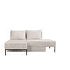 ECKSOFA Mit Schlaffunktion MOOKA 4in1-Multifunktions-System Stoff Velo Links Ecru - Ecru, Holz/Textil (145/160cm) - Kaiser Möbel