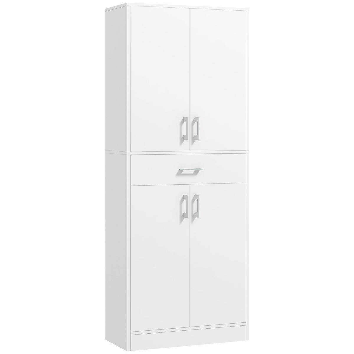 HIGHBOARD DE-11060 4 Türen & Schublade mit verstellbaren Böden Weiß - Weiß, Holzwerkstoff (34/180/70.8cm) - ComfortXL