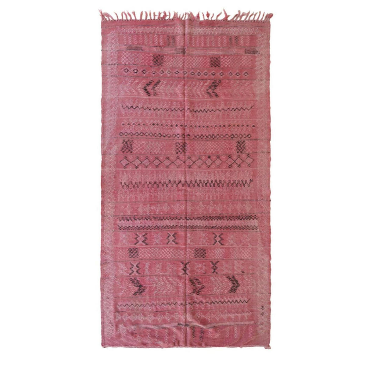 BERBERTEPPICH aus reiner Wolle 144x 278 cm - Pink, Naturmaterialien (144/278cm) - AFK Living