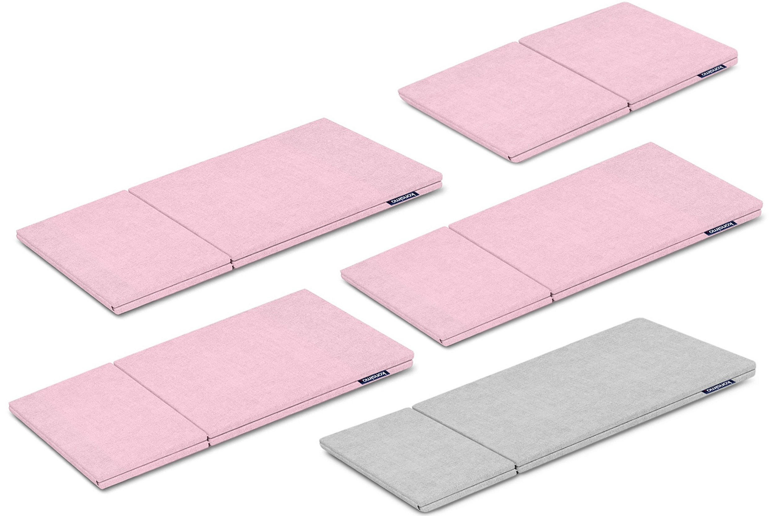 BEZUG-FÜR-KINDERMÖBEL-SET MIRUM 5 Stück , Rosé/Grau - Pink/Grau, Textil (173/3/80cm) - KONSIMO®