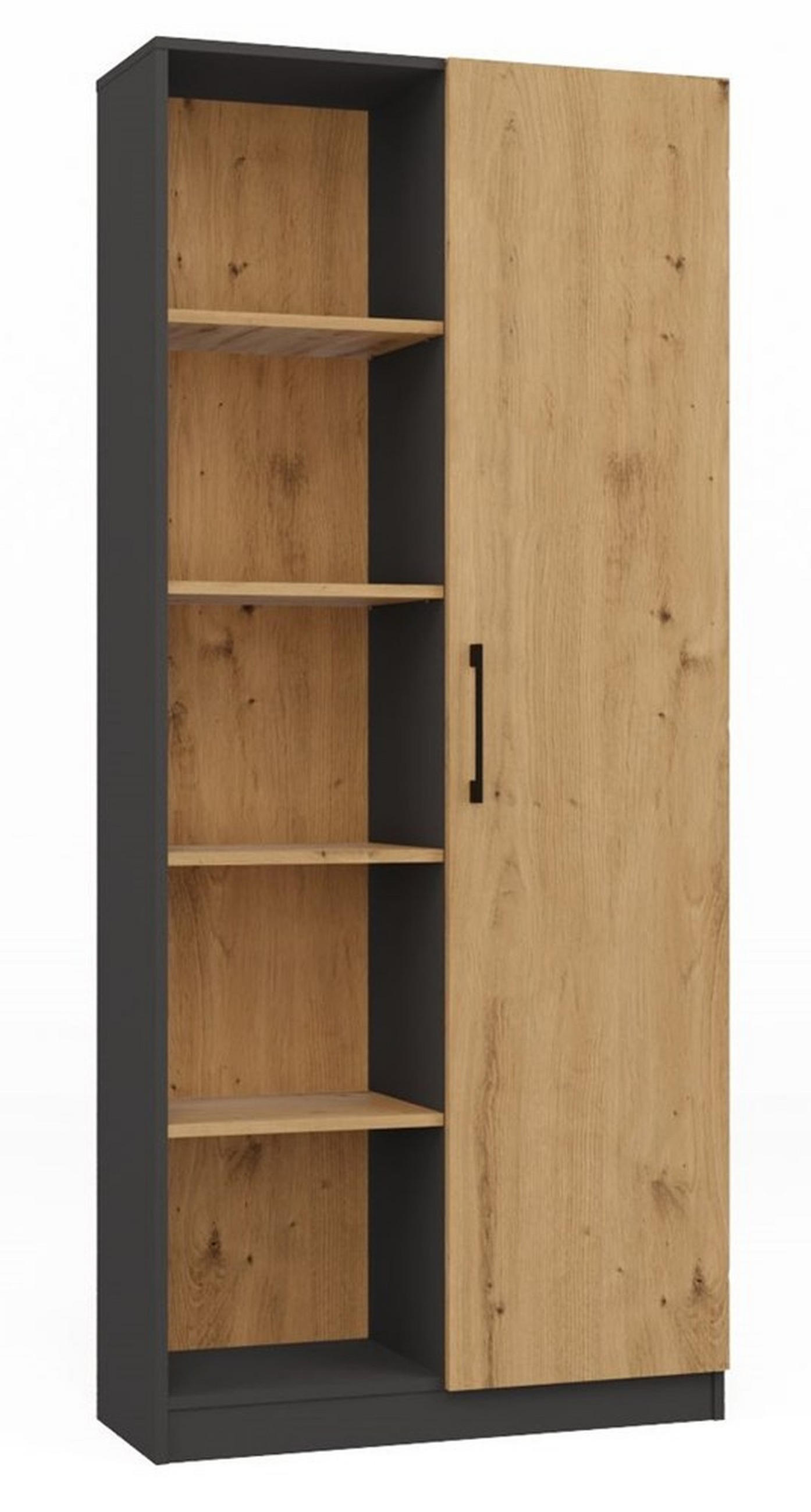BÜCHERREGAL Anthrazit, Artisan 80/182/30 - Anthrazit, Holzwerkstoff (80/182/30cm) - RAUMHIRSCH FURNITURE